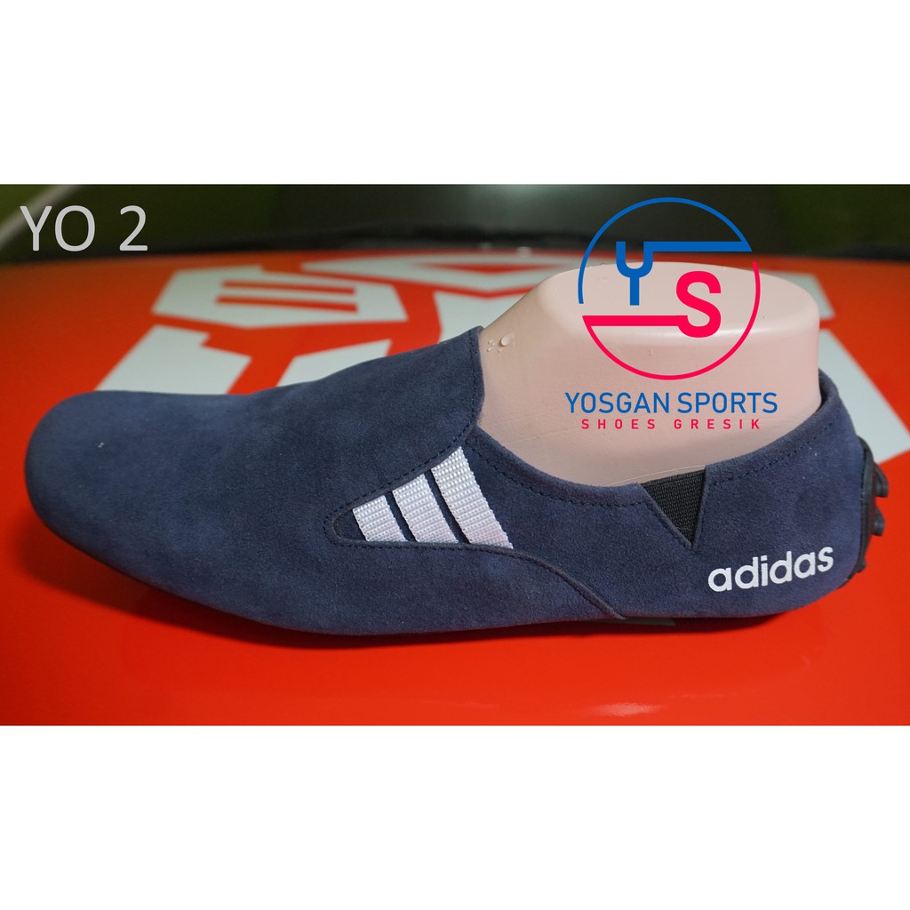 ((OBRAL TERMURAH)) Sepatu Pria Kasual Slip On Adidas Navy Grade Ori