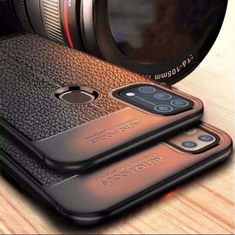 oppo a3s a71 a83 a91 f15 Silicon Autofocus Leather Softcase Casing Cover TPU Kulit jeruk jelly