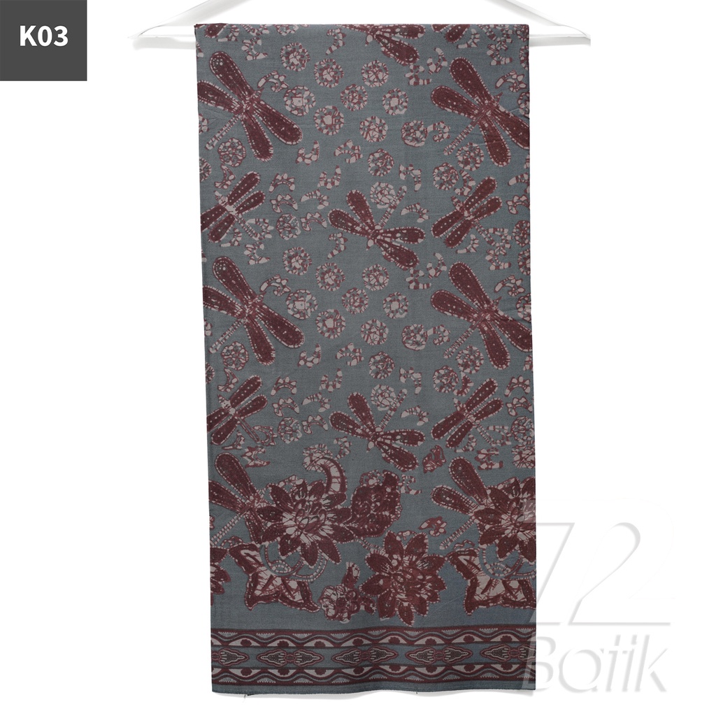 KAIN BATIK PREMIUM Bahan Katun Motif Capung Warna Cream 721631 Cap 72 Jarik Jarit Samping Kebat Panjang Batik Katun Modern Premium Bahan Seragam Batik Pernikahan Kantor Keluarga Murah Kamen Jadi Batik Bali Lembaran