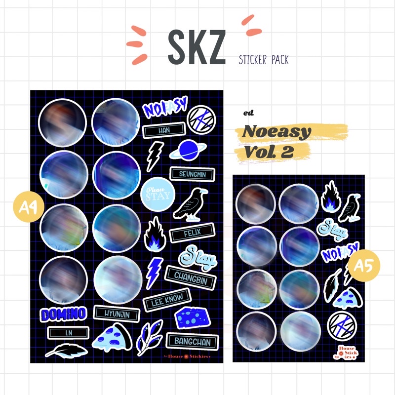 Stiker Kpop Stray Kids Noeasy Album Vol. 2 (Unofficial / Fanmade)