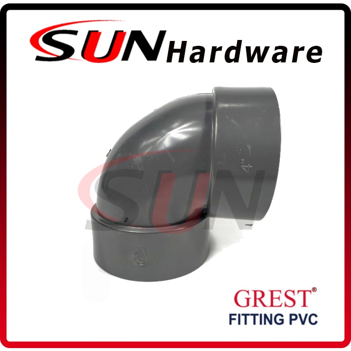 Knie Pipa Pvc 4 Inch Grest Sambungan Fitting Elbow Keni Knee L