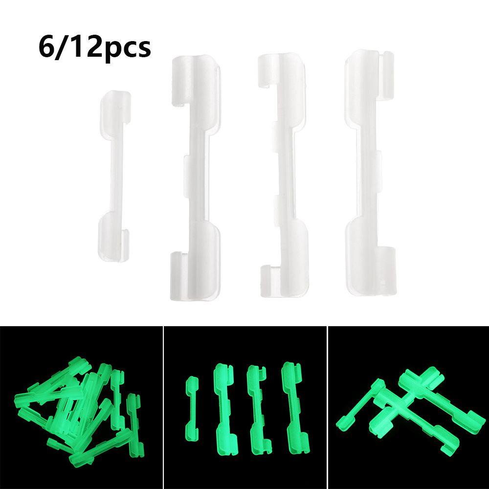 Suyo 6/12Pcs Tongkat glow Pancing Klip Clip on light Night fluorescent light sticks