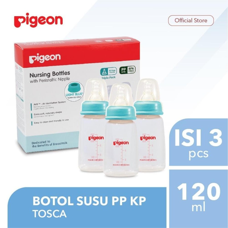 Pigeon Nursing Bottles PP Bottle / Botol Susu Isi 3 Pcs