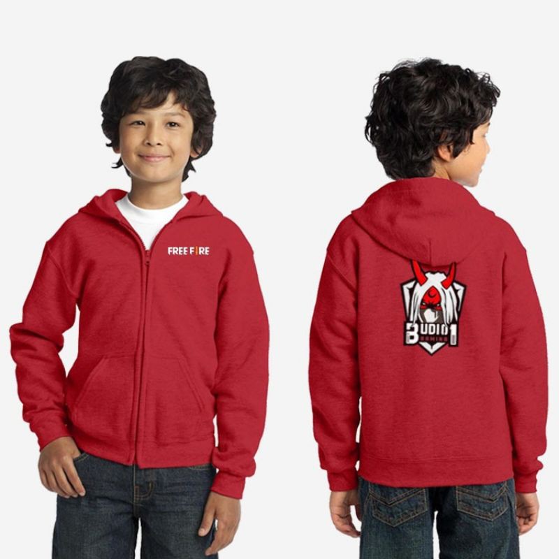 JAKET ZIPPER ANAK LAKI-LAKI LOGO BUDI01 GAMING