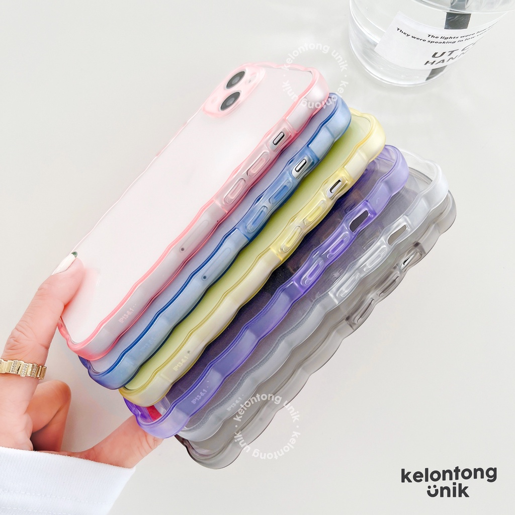 (Seri 2) For iPhone - Wavy Biscuit Case Campro/ Curly Stripe Soft Case