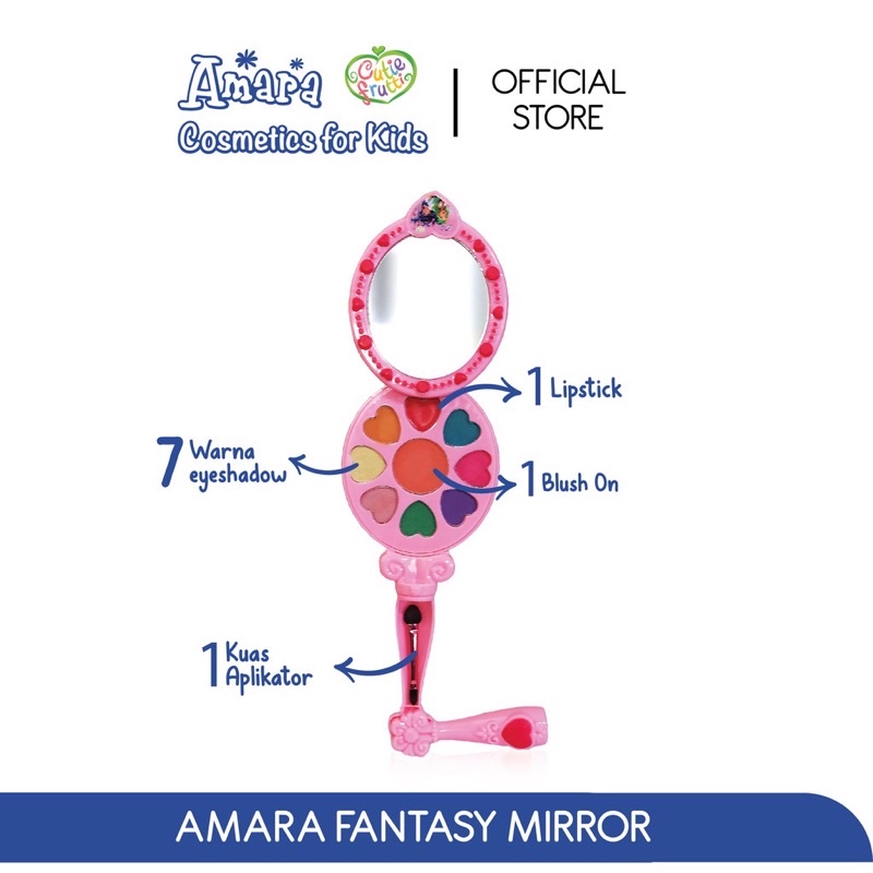 Amara Fantasy Mirror Anak Makeup Set Cermin Kaca Anak Cantik BPOM AMAN