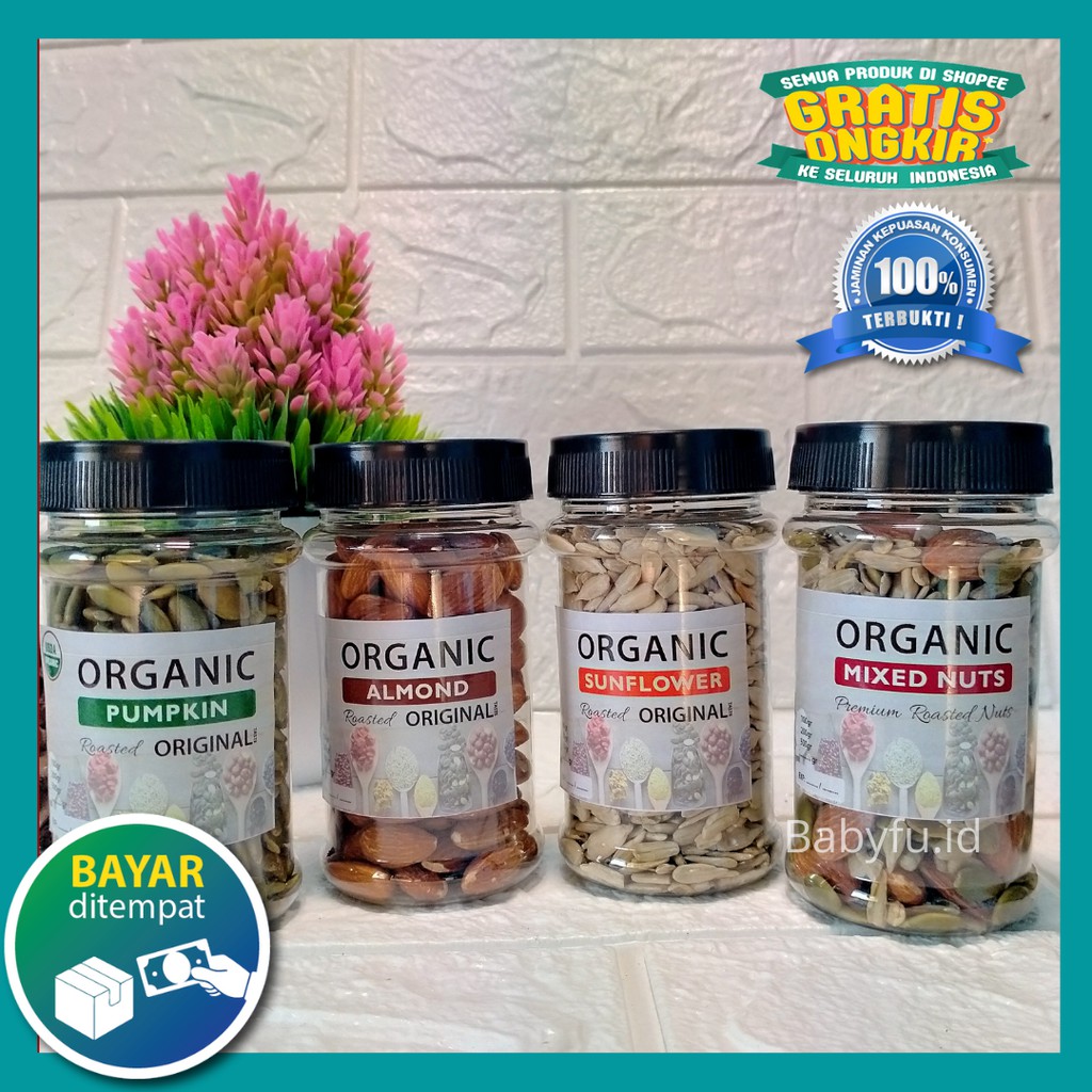 

Almond Roasted / Pumpkin Seed / Sunflower Seed / Mixed Nut 90 gr