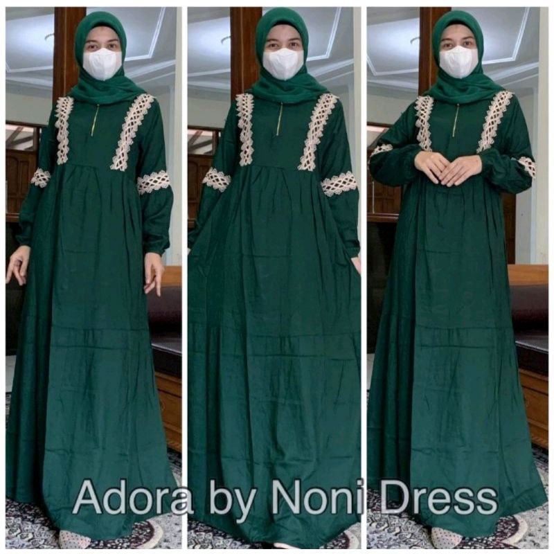 Gamis Sutena Matt Rayon Santung Fashion Wanita Busana Muslim Terbaru