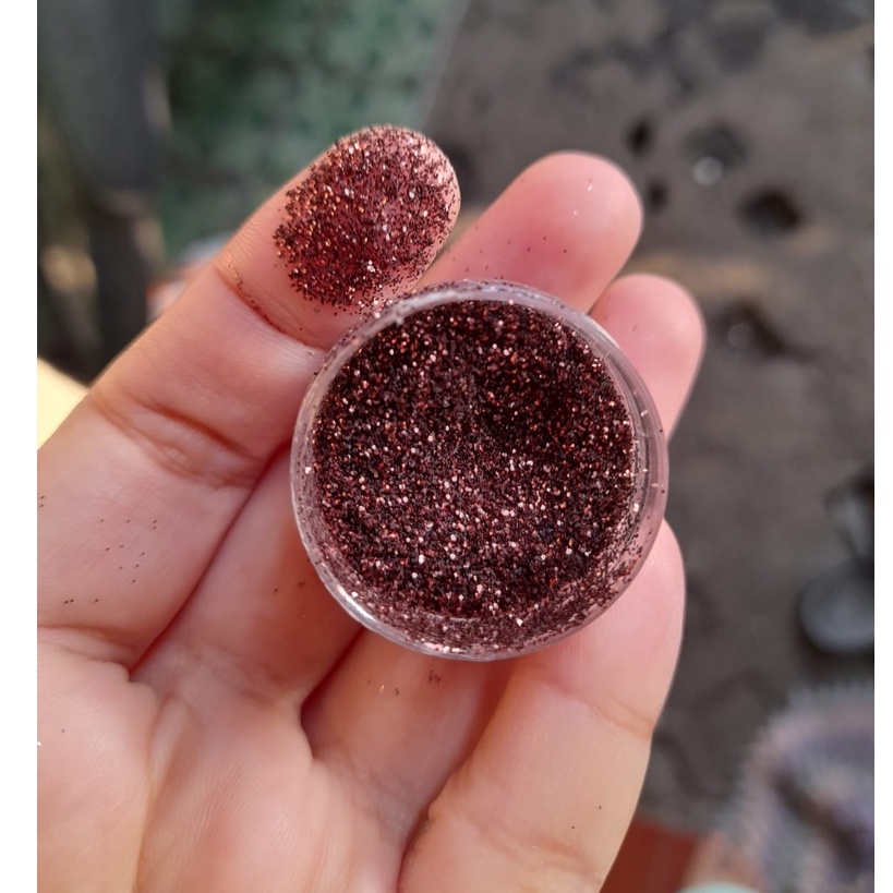 Glitter Finishing Henna Halus I Glitter Putih Rainbow kemasan pot 10gr Size 0,2mm