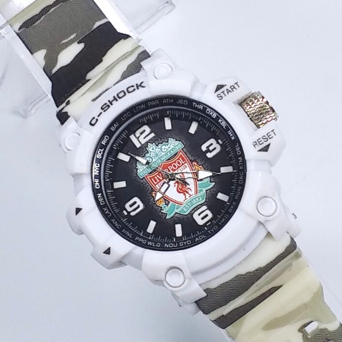 [THE REDS] JAM TANGAN LIVERPOOL STRAP ARMY PUTIH