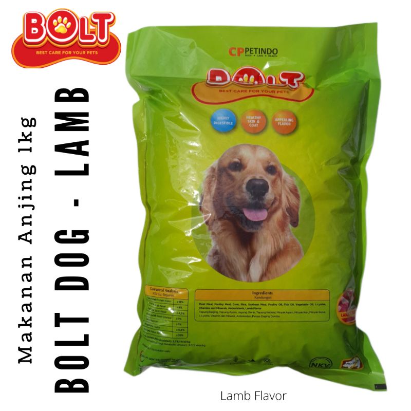 Bolt Dog 1kg - Makanan Anjing Bolt
