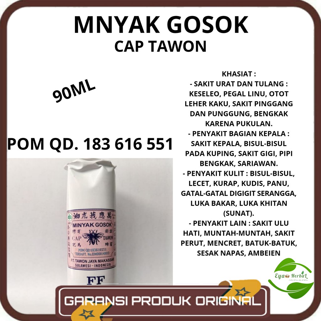 Minyak Gosok Cap Tawon Ff 90 Ml Original Bpom Shopee Indonesia