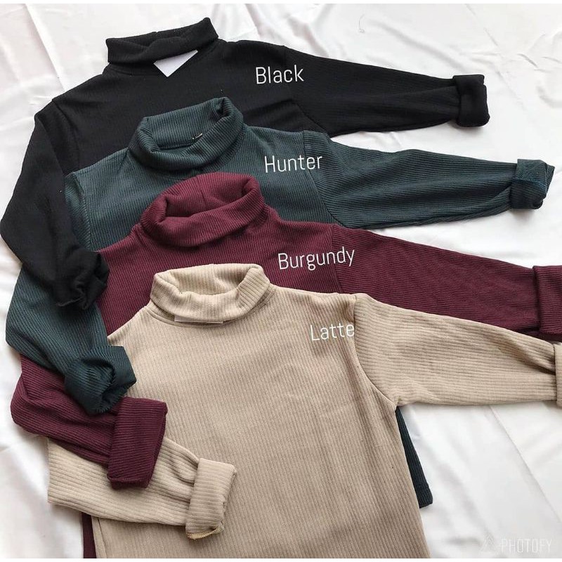 TURTLENECK WANITA LENGAN PANJANG/KAOS RIB PREMIUM/ KAOS TURTLENECK WANITA/ KAOS LENGAN PANJANG/ BASI