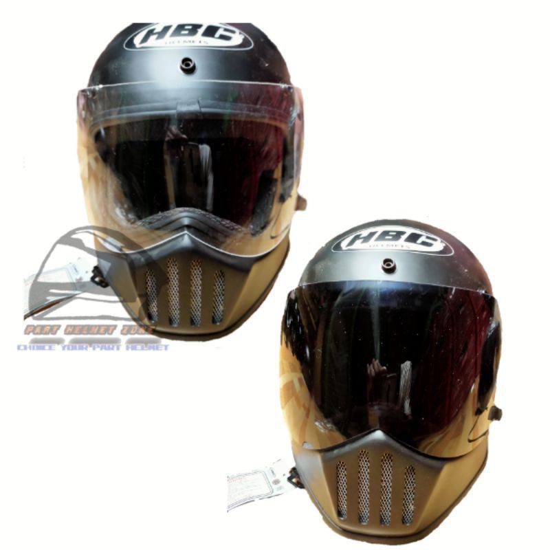 VISOR RETRO CAKIL HBC + RING BAUT //KACA HELM HBC//KACA HELM HBC PNP CAKIL VIGANO