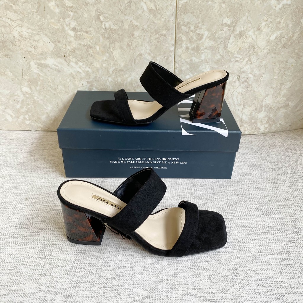 Sepatu ZR-148 Slide Leopard Heels