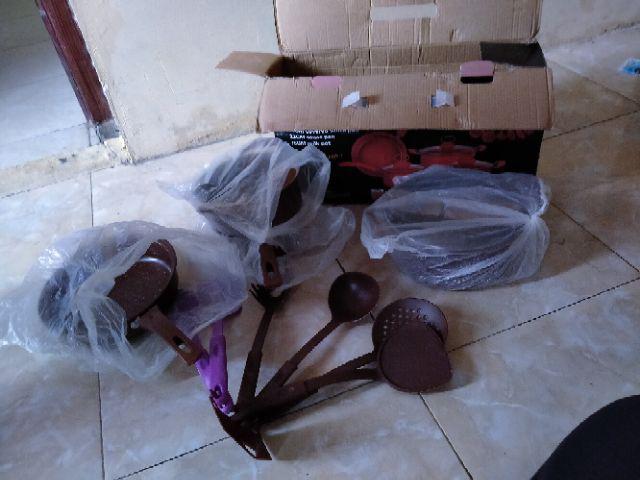 Free Bubble Wrap Panci Teflon Set 13pcs Tri J/ Panci Set Marble 13pcs