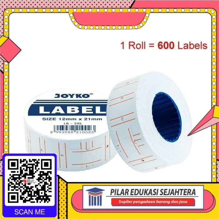 

KERTAS LABEL HARGA / LABEL ROLL JOYKO 1 BARIS (1PC) MURAH
