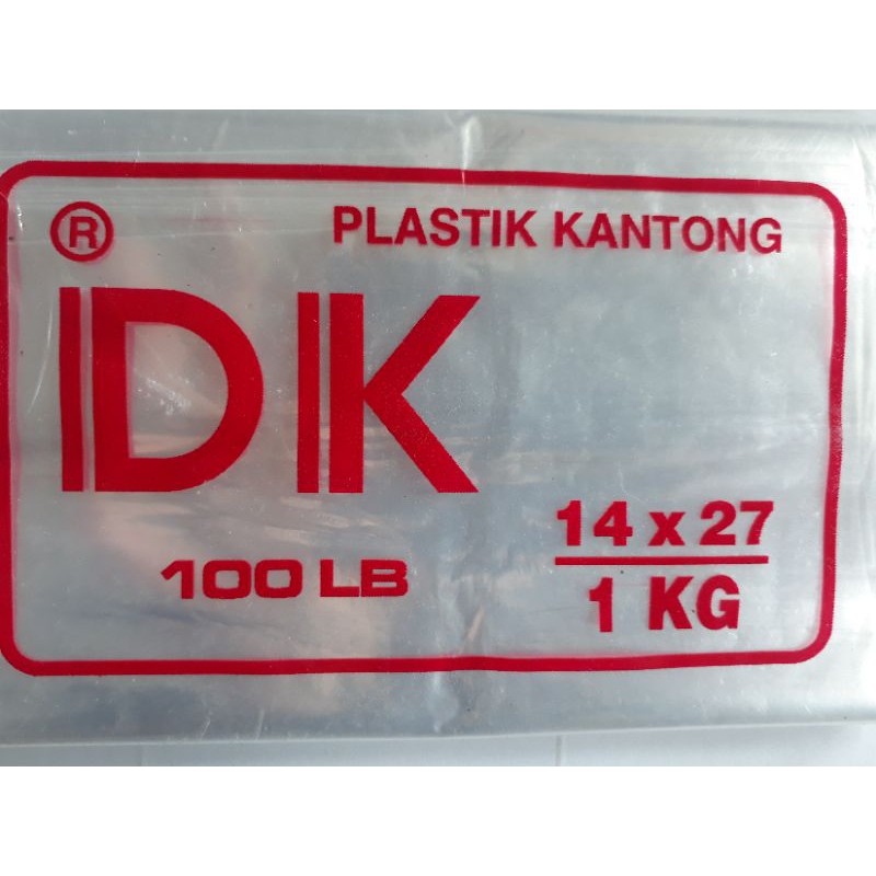plastik Dk 1kg ukuran 14 x 27 bening