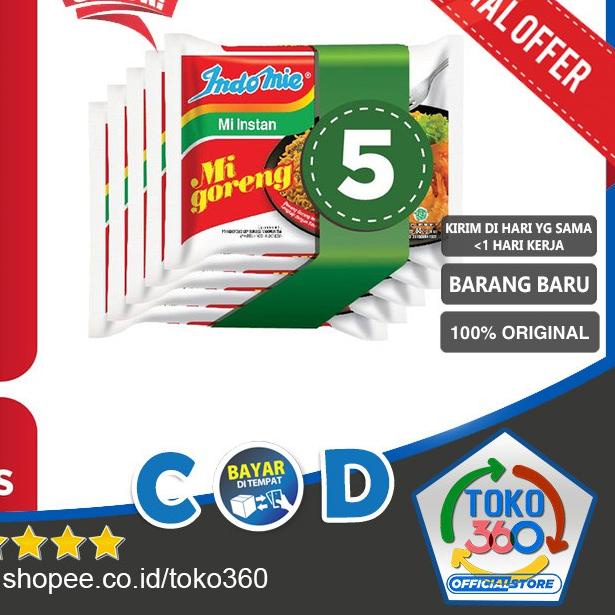 

PENAWARAN BESAR! 【TOKO360】5 pcs Indomie Goreng Spesial 85 gr 85gr 85 gram Mie Mi Goreng 5 Bungkus Banyak Pilihan Rasa - Harga Termurah Grosir - Bayar Di Tempat COD - Toko360