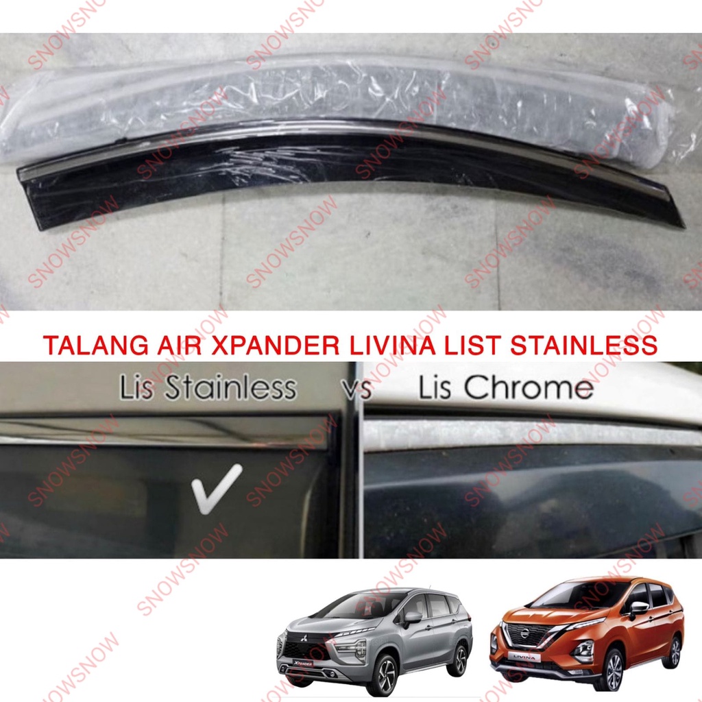 Talang Air Xpander Livina 2019 2022 UP List Stainless Injection