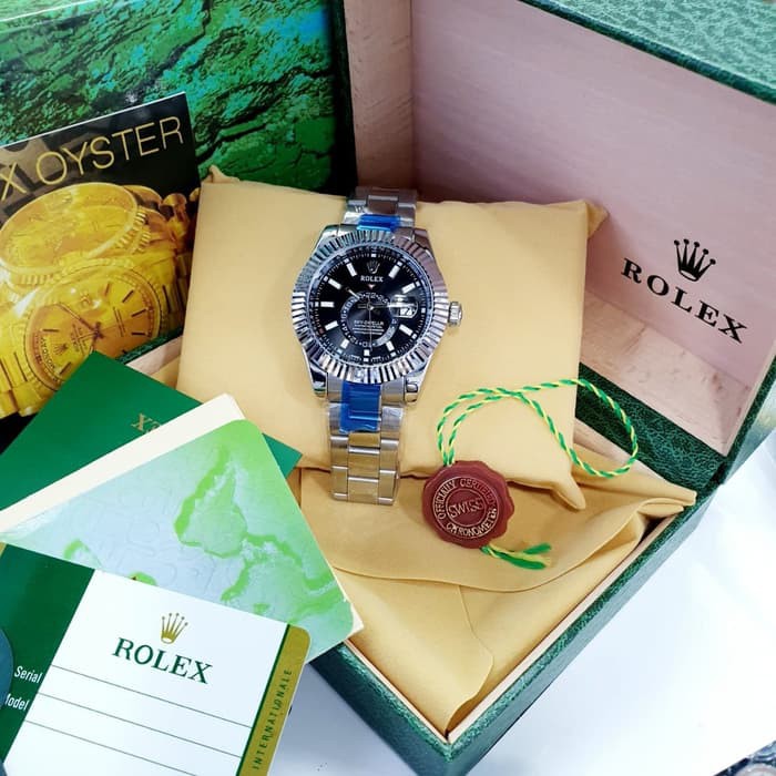 JAM TANGAN ROLEX WANITA RANTAI ORIGINAL DATE FULL SET TERBARU ANALOG CEWEK ADA 2 WARNA COD MURAH