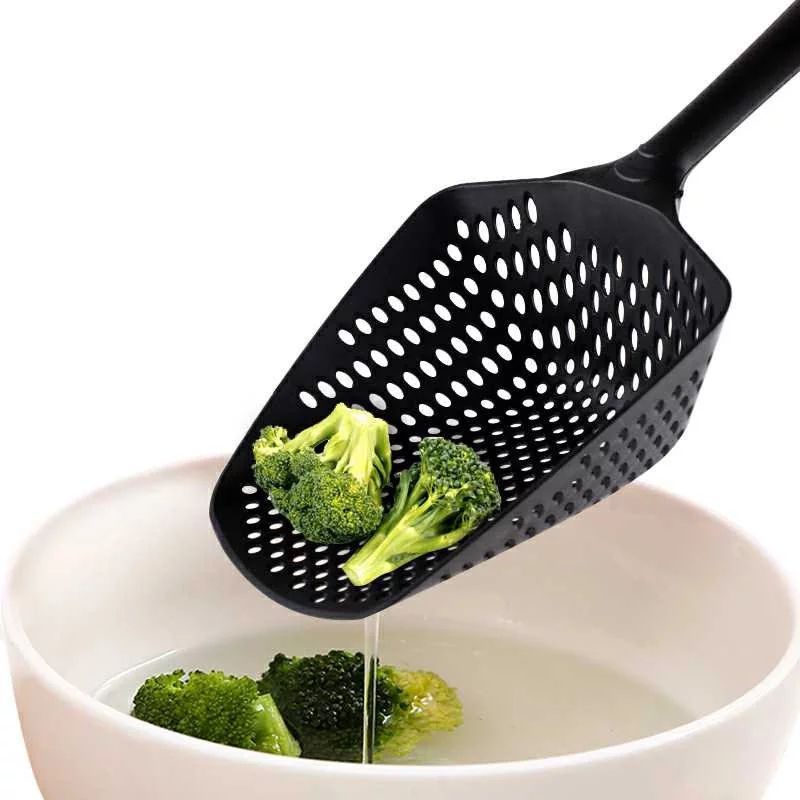 Spatula Saringan Tirisan Sutil Sodet Masakan Silikon Tahan Panas Alat Masak Goreng Fry Food Mesh Strainer