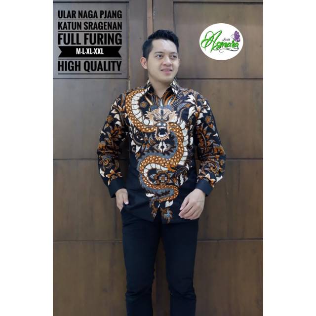 KEMEJA BATIK SOLO ULAR NAGA BATIK PRIA