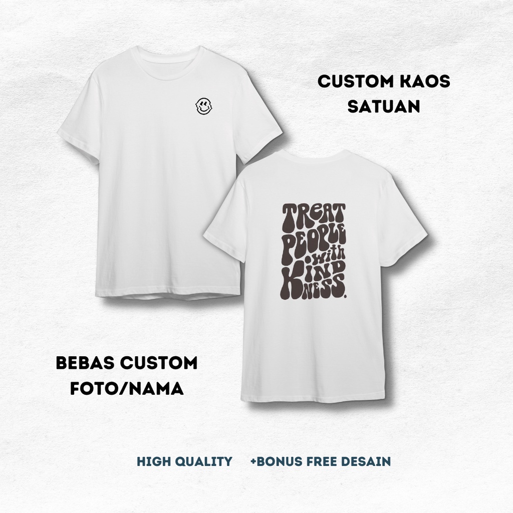 Custom Kaos Desain Sendiri/ Custom Kata-Kata / Custom Kaos Bucin / Kaos Aesthetic Streetwear / Sablo