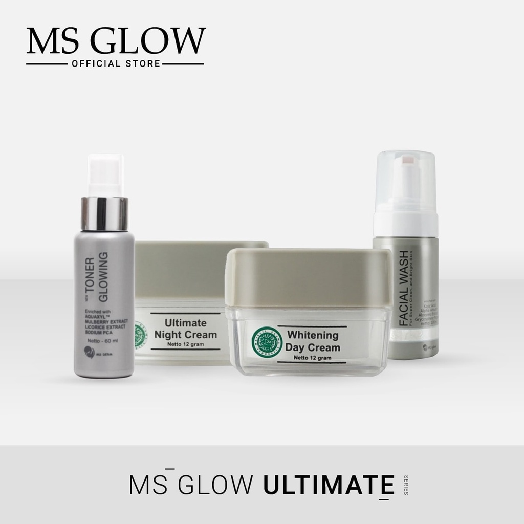 MS GLOW ULTIMATE SERIES BASIC | MSGLOW Paket Wajah Antiaging Flek Kusam | Free Pouch