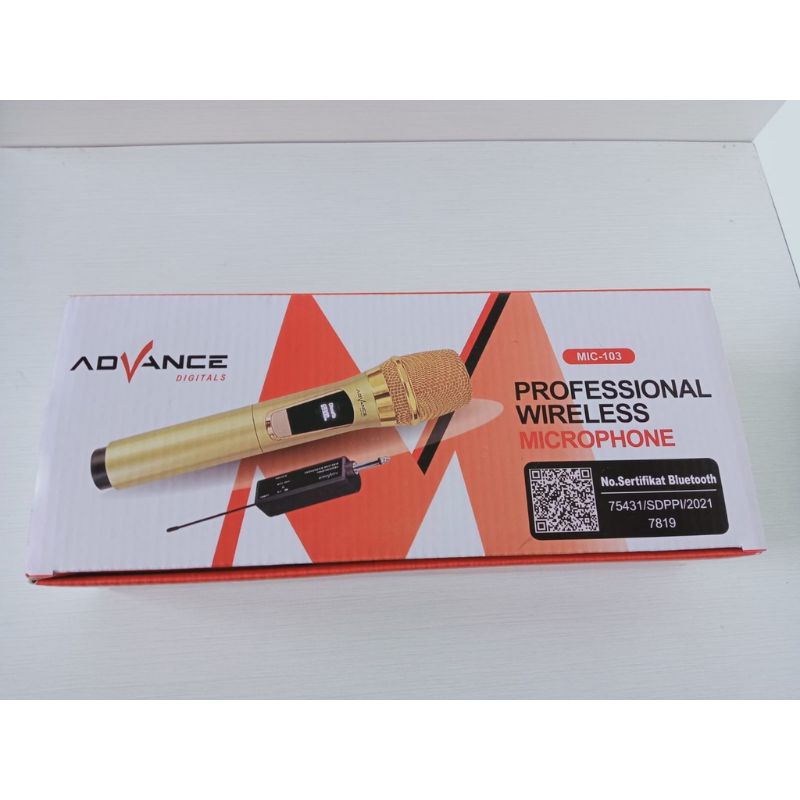 mic wireless single advance 103 microphone advance 103