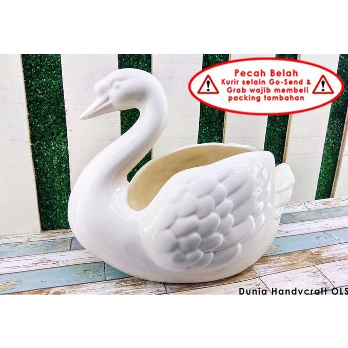 Vas / Pot Keramik Angsa