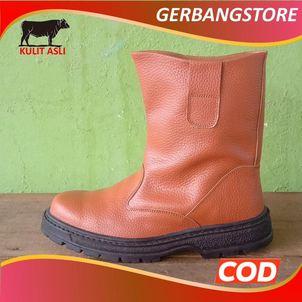 Sepatu Safety Boot Kulit Asli Proyek Industri [ 705 ]