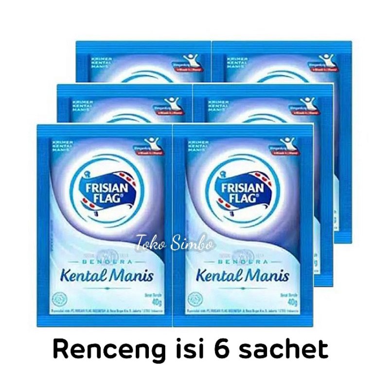 

Frisian Flag Susu Bendera kental manis sachet renceng isi 6