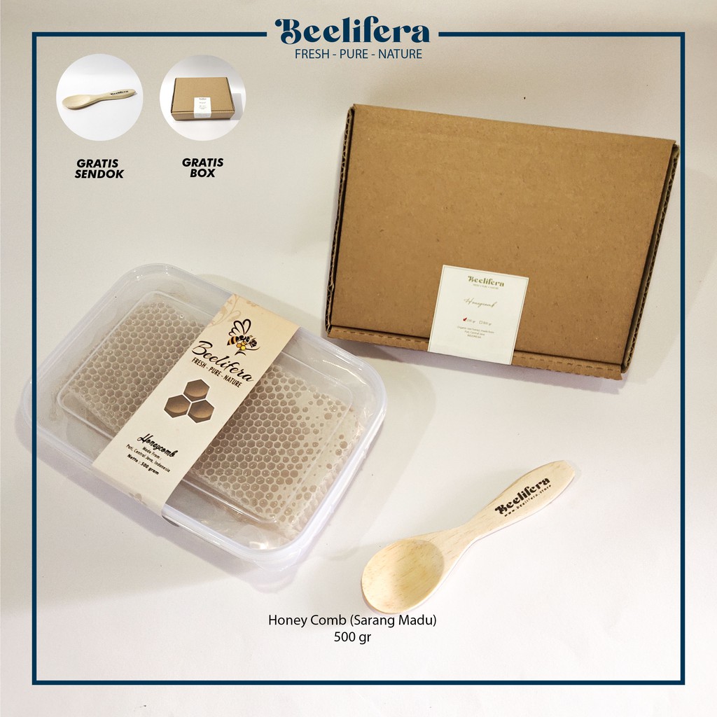 

[COD] Madu Beelifera - Honey Comb ( Sarang Madu ) Apis Melifera - Raw Honey 100 % Madu Murni