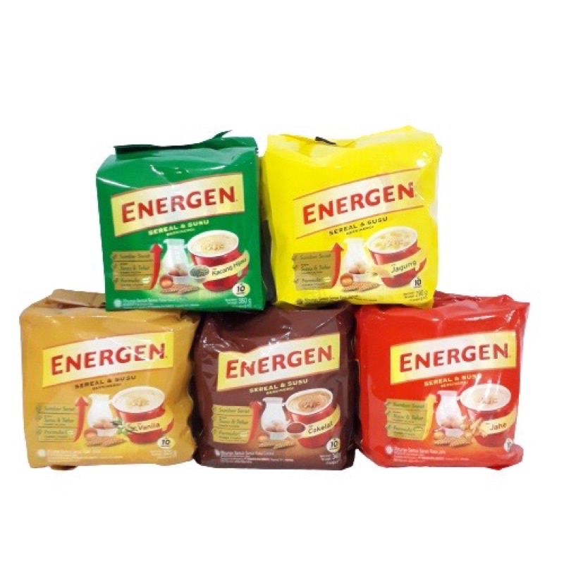 Energen Vanila/ Jahe / Coklat / Jagung Pouch 10 Sachet @30 Gr