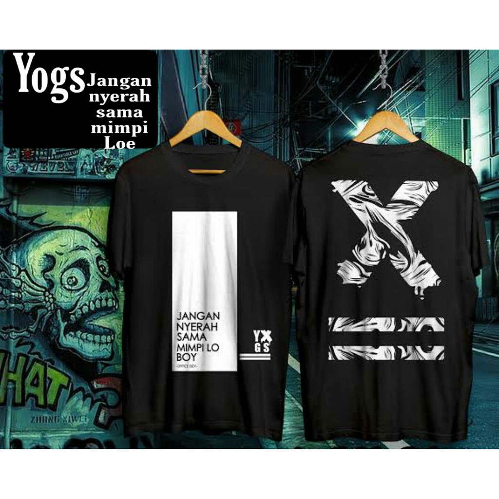 Kaos distro Pria Yogs Jangan nyerah