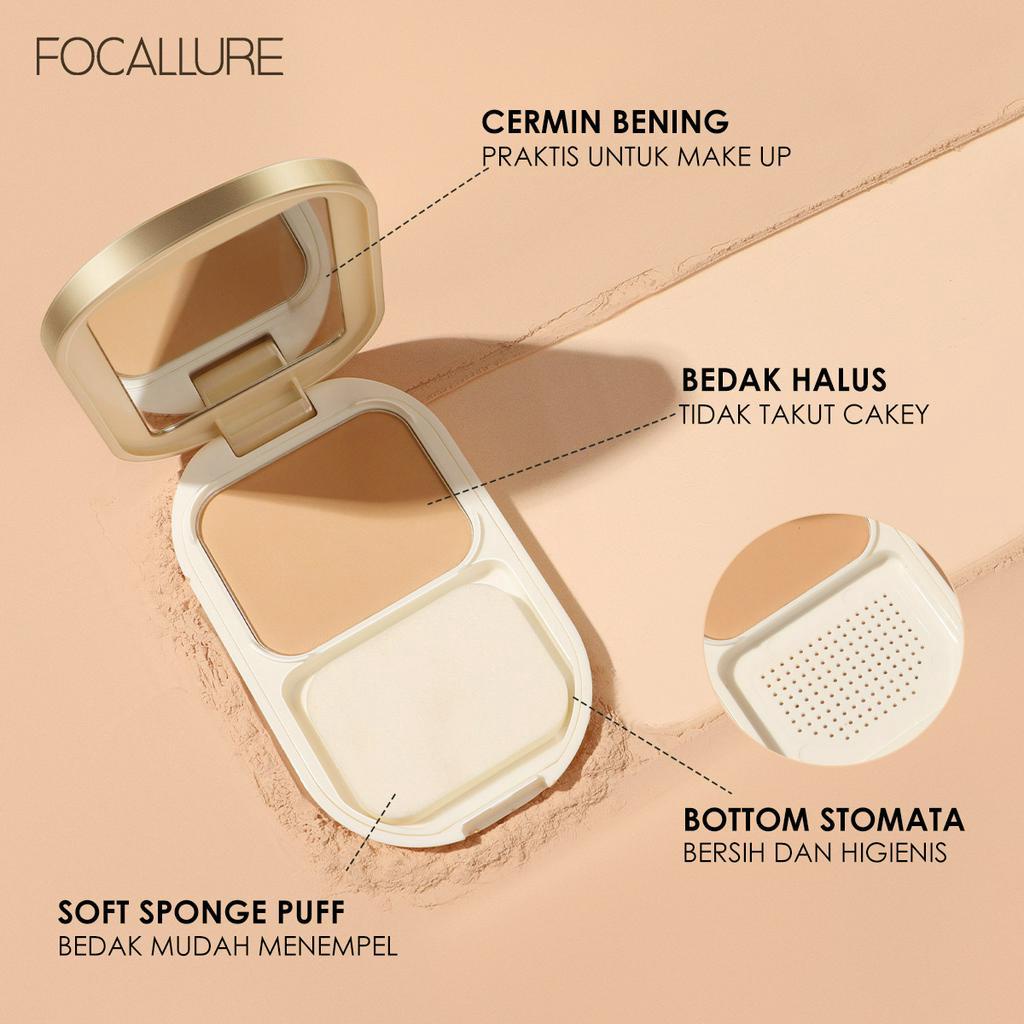 FOCALLURE FA206 LASTING PORELESS COMPACT POWDER BEDAK PADAT TWC