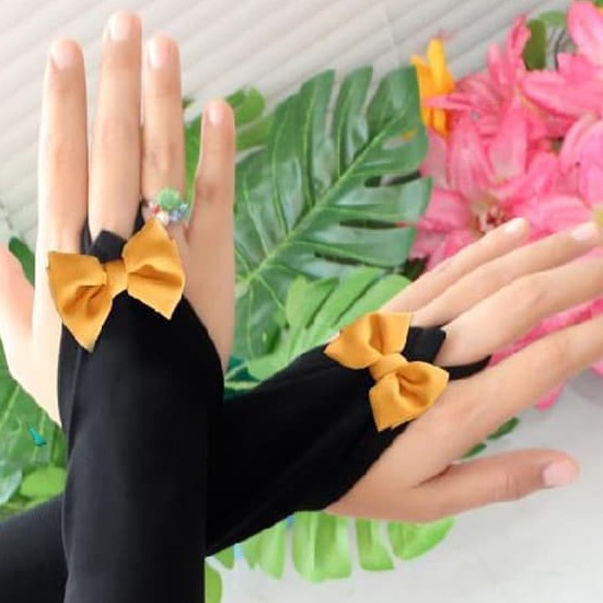 [BRAND HUSNA HIJAB] Handsock Ring Pita Tengah / Handsock Pita