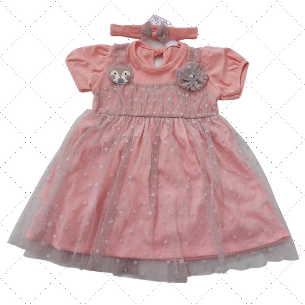 Dress Rubah Tule  Bayi Anak Perempuan Cewek Bayi Bestseller Murah M038 PEEK A BOO MH-D