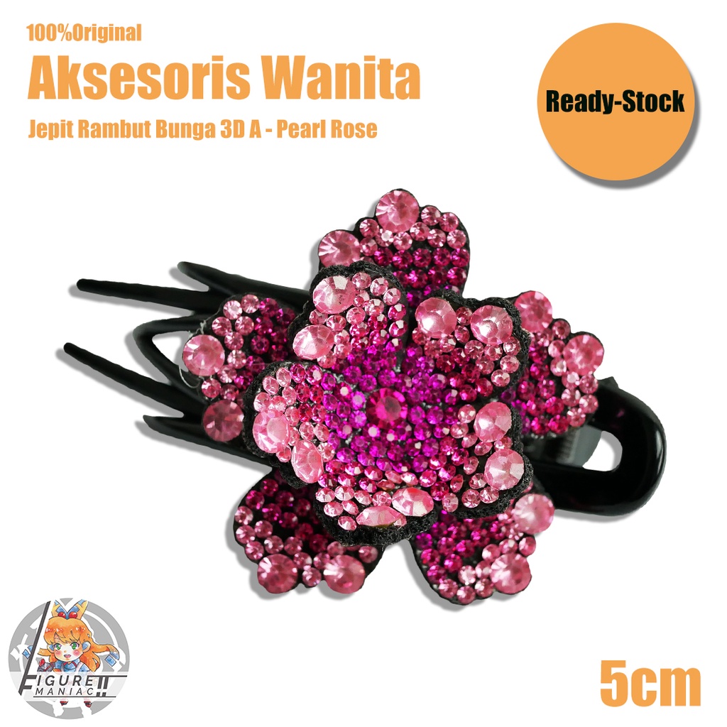 Figure Maniac - Aksesoris Wanita Jepit Rambut Bunga Motif Premium Model A Import