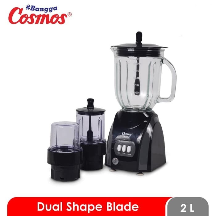 COSMOS Blender Kaca 2 Liter 3in1 3 Tabung CB 282 G - Garansi Resmi 1 Tahun