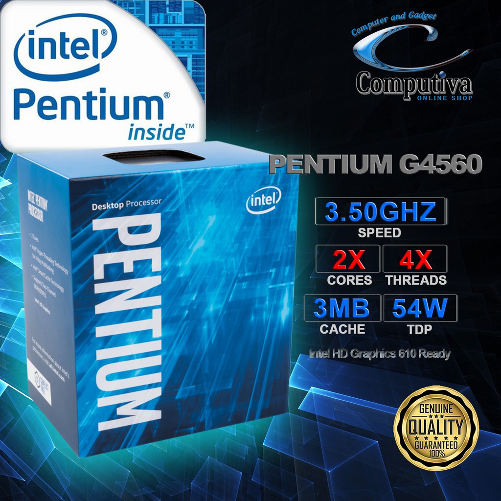 INTEL PENTIUM G4560 BOX (LGA 1151, 3.50GHZ, 3MB)