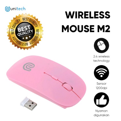 Mouse Wireless Unitech Wifi - Mouse Wireless M2 RESMI ada POSTEL