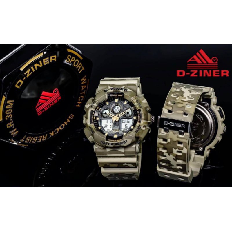 Jam Tangan Pria D-Ziner Original 8185 Tahan Air Garansi Resmi 1 Tahun