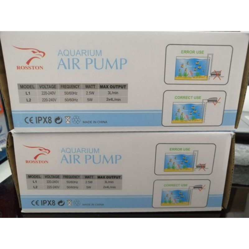 PROMO MURAH Airpump aerator udara aquarium ROSSTON L2