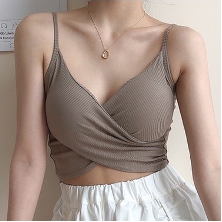 LDS Bra 851 TankTop Kamisol Bra With Cup Tank Top Crop Top Bralette Bra Wanita Fashion Import