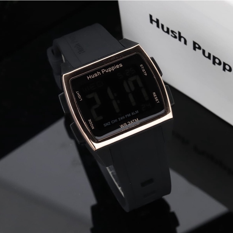 BISA COD✅Jam tangan pria wanita Digital Strap Karet tahan air Hush puppies