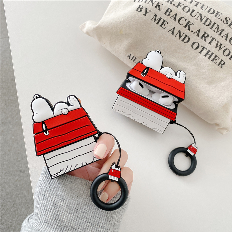INPODS Casing Soft Case Silikon Motif Snoopy Untuk Apple Airpods 1 / 2 / 3 / 7 / 9 / 10 / I11 / I12