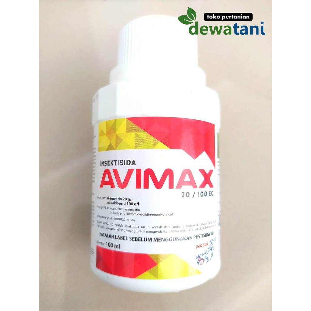 PRODUK- INSEKTISIDA DOBEL BAHAN AKTIF ABAMEKTIN DAN IMIDAKLOPRID AVIMAX 100 ML - AMPUH BASMI HAMA