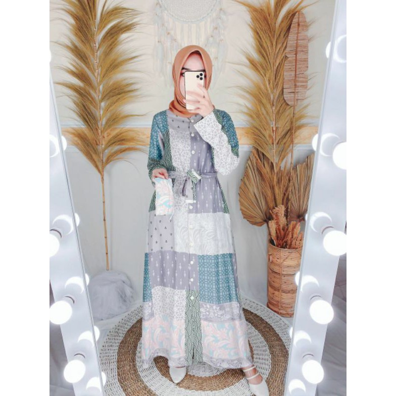 Gamis hafizah maxi motif